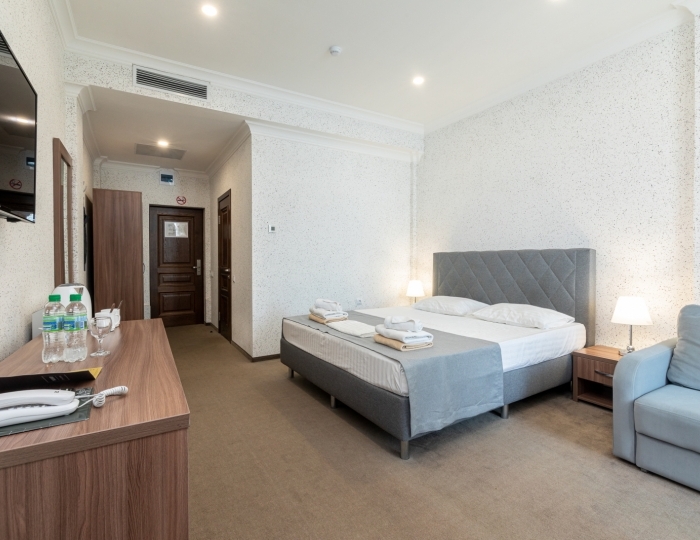 Полулюкс 2-местный 1-комнатный, вид на море, корпус 1 - Дом отдыха «Нарт» Гагра