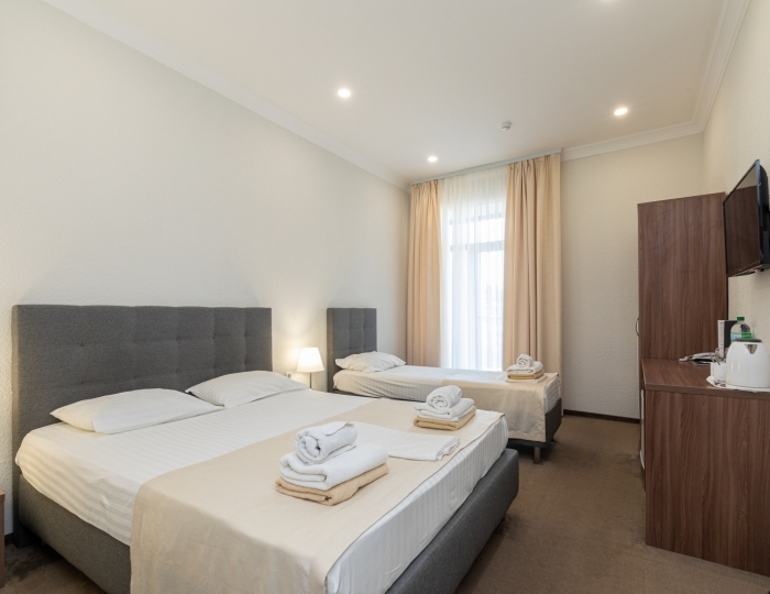 Стандарт 3-местный 1-комнатный к.1, море - Дом отдыха «Нарт» Гагра